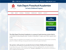 Tablet Screenshot of kidsdepotpreschoolacademies.org